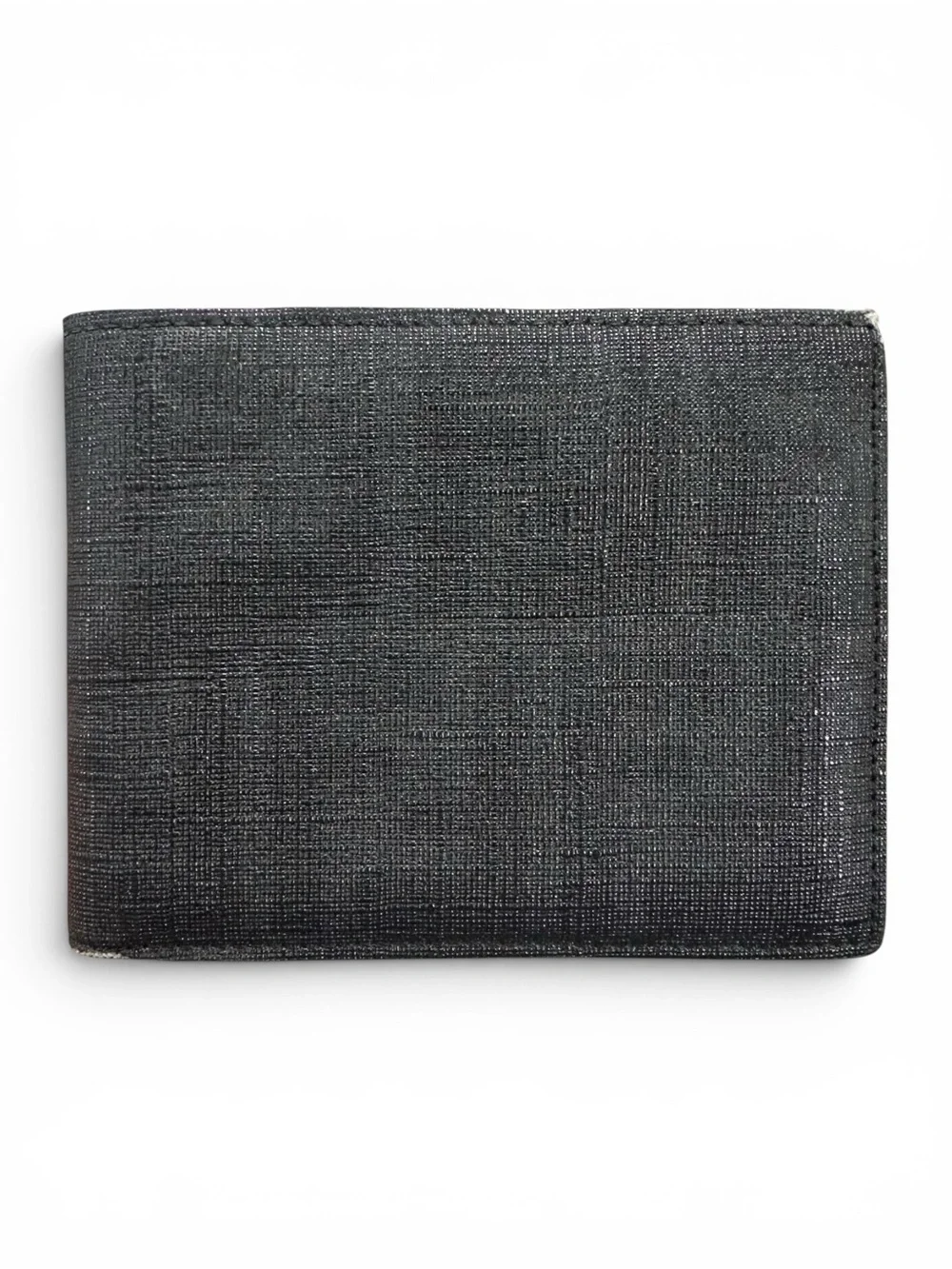 FENDI Graphite Black & Gray Zucca Coated Canvas & Leather Men’s Bifold Wallet